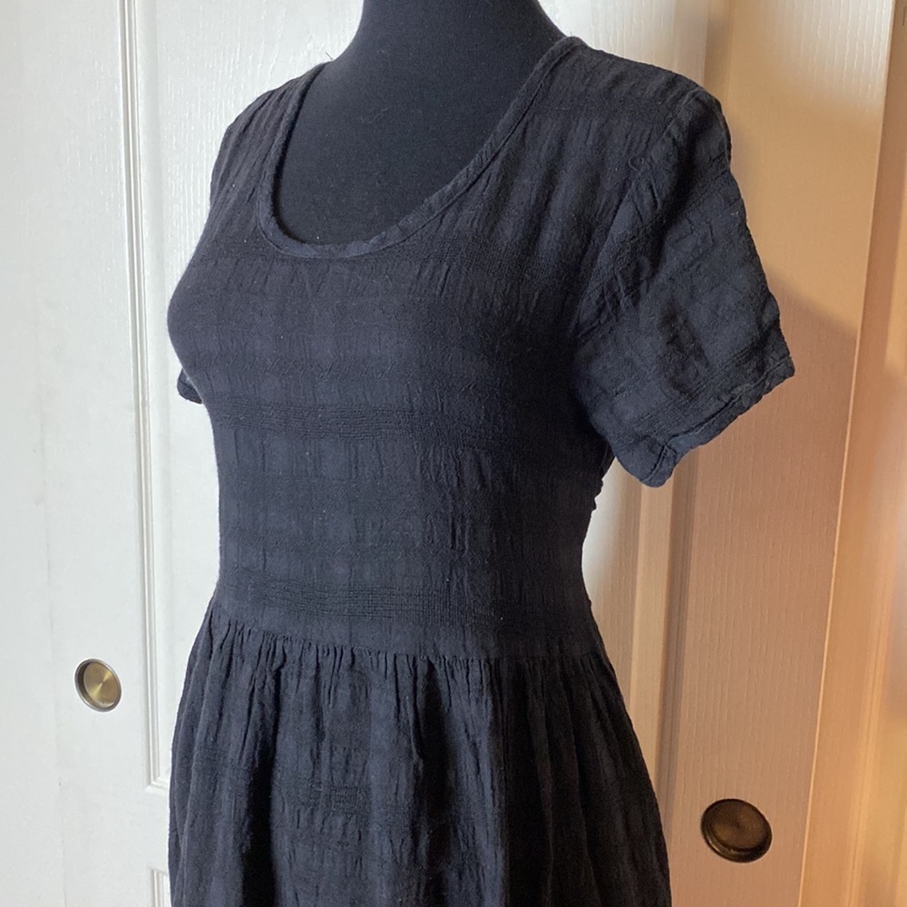 VINTAGE BLACK CHECKERED BABY DOLL TWO WAY DRESS - Picture 2 of 6